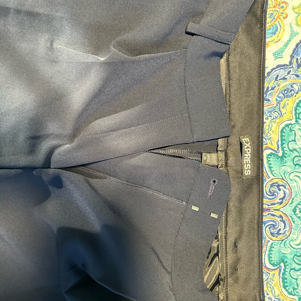 Express Navy Blue Dress Pants cropped